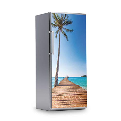 Kühlschrank Designfolie I Dekosticker für Kühlschrankfront - Sticker Aufkleber selbstklebend I Tattoo Küche - Design: Caribbean