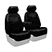 Coverking Custom Fit Center 50/50 Bucket Seat Cover for Select GMC Acadia Models - Premium Leatherette Solid (Black)