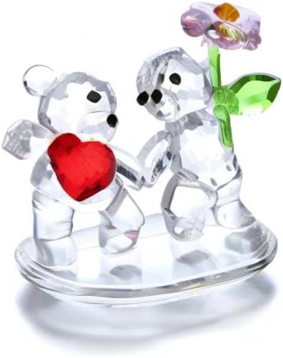 H&D HYALINE & DORA Crystal Bear Figurine Handmade Collectible Glass Couple Bears Ornaments Animal Statue Home Decor Christmas Valentine's Day Gift - Image 8