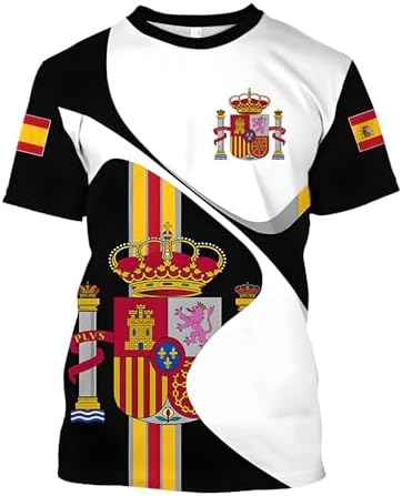 T-shirt Supporter Euro/Amérique 2024 - Drapeau National - Homme, Femme, Enfant - Coton, Manches Courtes