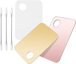 3 Sets Makeup Palettes Mixing Plates with Met...