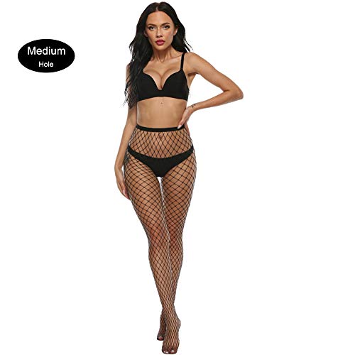 Image of MANZI High Waist Tights Fishnet Stockings Women's Thigh High Stockings Pantyhose