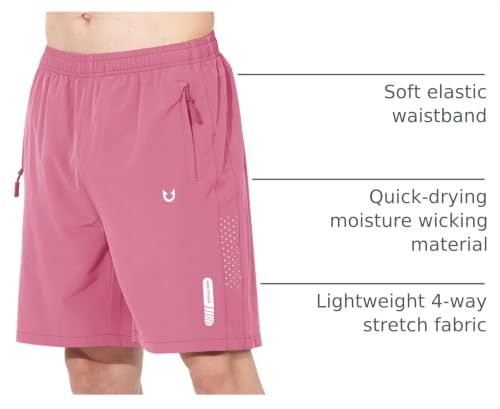 Image of NORTHYARD Men's Athletic Running Shorts Gym Workout 7 inch /9 inch /5 inch Quick Dry Lightweight Sports Basketball Tennis 3 Zipper Pockets