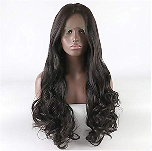 Perruques synthétiques Lace Front premium aux reflets bruns et soyeux - 5