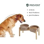 8.3inch Ceramic Raised Dog Bowl with Stand, Double Dog Bowls Elevated for Large Breed Dog Food and Water Bowl Set Non-Slip Dog Dish Large Capacity Feeding Pet Water Bowl - Image 5