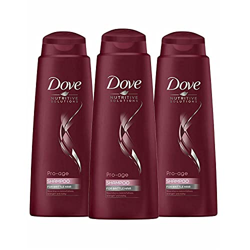 Dove 3 Pack of 400ml Nutritive Solutions Pro Age Shampoo For All Types of Hair