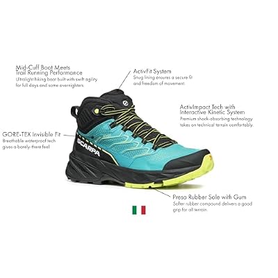 SCARPA Women's Rush Mid 2 GTX Waterproof Gore-Tex Boots for Hiking