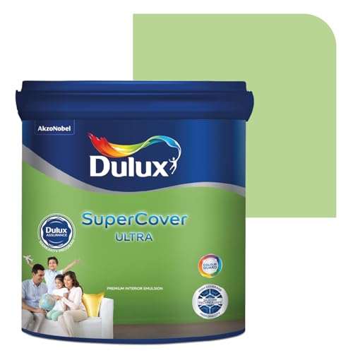 Image of Dulux SuperCover Ultra - Premium Interior Emulsion Paint For Walls and Ceilings | Smooth Matte Finish | Durable, Long-Lasting Paint with Extra Coverage, Green (10L, Spring Fest, 4 Years Warranty)