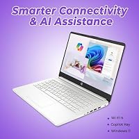 HP Everyday Laptop with Copilot AI • 2026 Edition • Intel Processor • 4GB RAM • 64GB SSD + 1TB Cloud Storage • Microsoft 365 • Thin & Portable • Windows 11 • Snowflake White — image 6