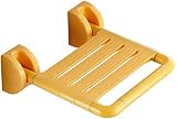 NMDCDH Sedili da Bagno Pieghevoli per Anziani, Sedile per Doccia a Parete, sgabelli da Bagno antibatterici per disabili/Donne Incinte | Max.200 kg, Giallo-40x32x8 cm