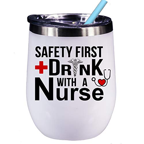 Nurse Gifts For Women, Nurse Gifts Birthday Great Grad Cup Funny Wine Glass