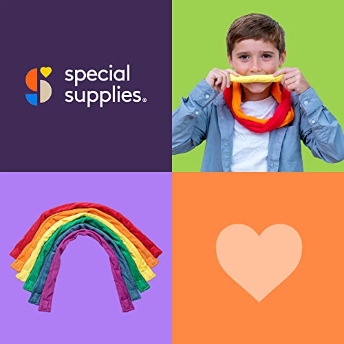 Special Supplies Colares de mastigar para crianças sensoriais, meninos e meninas, 6 faixas, tecido f