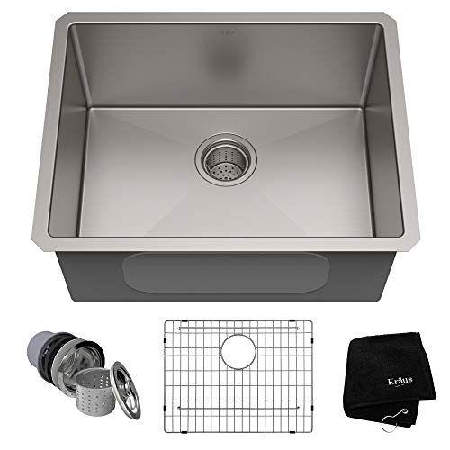 KRAUS Standart PRO 23-inch 16 Gauge Undermount Single Bowl Stainless Steel Kitchen Sink