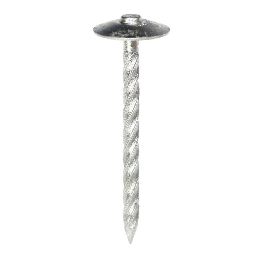D-Work - Paraguas trenzado galvanizado con cabeza retraída y arandela marrón - 20 x 3,8 x 120 mm