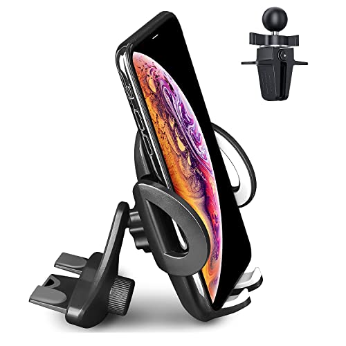 CD Slot Car Phone Mount, Universal CD Slot & Air Vent Phone Holder Hands-Free CD Player Car Cradle Vehicle Mount for iPhone 14 13 12 11 Pro Max XS XR SE Galaxy S23 S22 S21 S20 S10 Android Phones