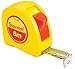 Starrett KTS1-8M-N ABS Plastic Case Yellow Measuring Pocket Tape, Metric Graduation Style, 8m Length, 25.4mm Width, 1.58mm Graduation Interval