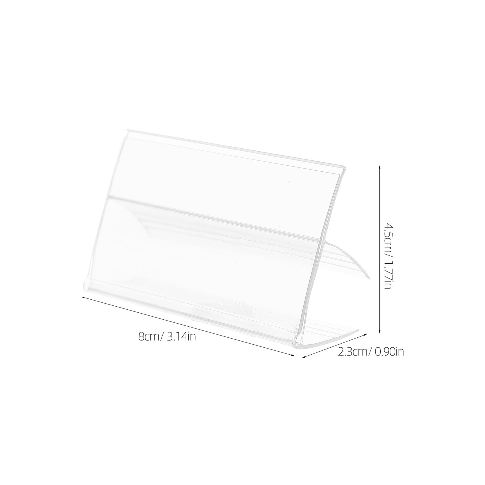 100 pezzi Porta Prezzi Negozio in Plastica Trasparente PVC Supporto Cartellini Segnaprezzi per Scaffali Supermercati e Negozi Clip Etichette per Prezzi Retail Organizzazione