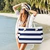KALIDI Große Strandtasche mit Reißverschluss Damen Badetasche XXL Familie Wasserdicht Beach Bag Tasche Damen Shopper für Strand Reisen Einkaufen Sport #3