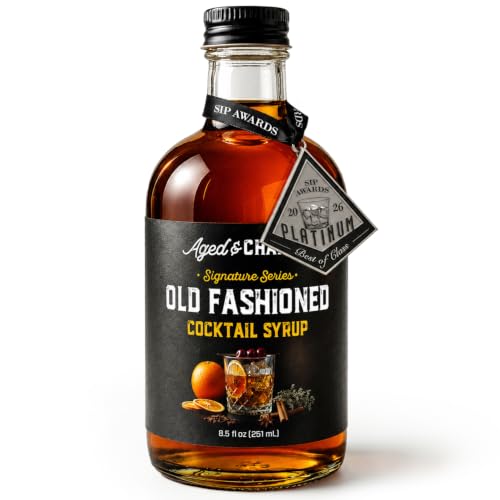 Aged and Charred Old Fashioned Mix Cocktail Syrup for 34 Drinks
