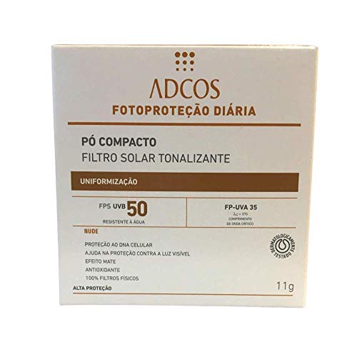 Adcos Filtro Solar Tonalizante FPS50 pó compacto 11g Nude