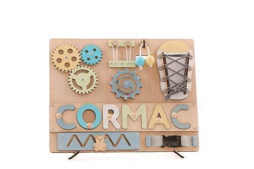 PizidPuzzle - Customized Name Puzzle for Toddlers, Educational Games Board, Baby Personalized Board for 1-5 Years Old, First Birthday Gift, Christmas Gift, Montessori Toys, Wooden Busy Board