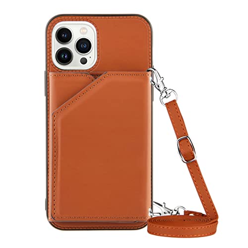 Étui en cuir iPhone 13 Pro Max style portefeuille raffiné