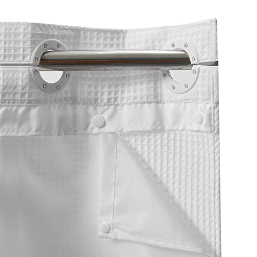 River Dream Snap in Shower Curtain Liner Replacement,Fit 36 x 74 Stall No Window Shower Curtain (36 x 69, Fabric)