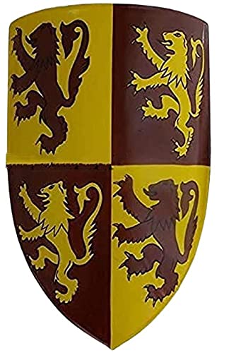 NauticalMart Lion Medieval Shield for Re-Enactment Costume or Display Yellow