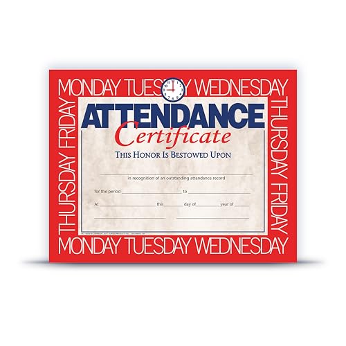 Paquete de 150 certificados de asistencia