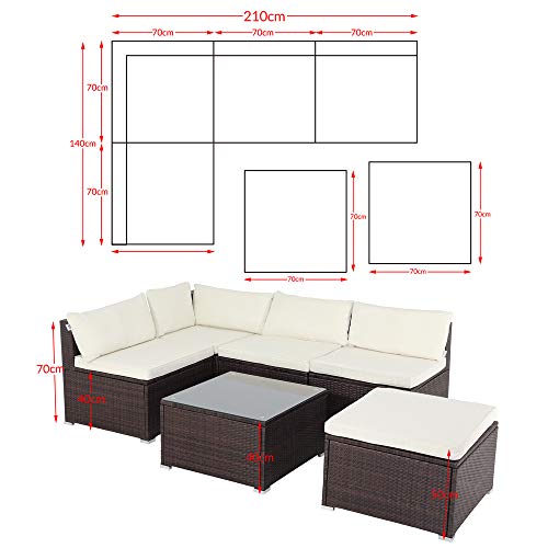 CASARIA Salotto da Giardino XL Poly Rattan 5 Posti...