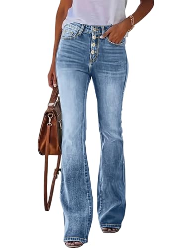 Flare Bell Bottom Jeans for Women High Waisted