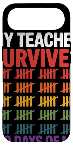 My Teacher Survived 100 Days of Me Prof Bâtons Arc en Ciel Coque pour iPhone Air