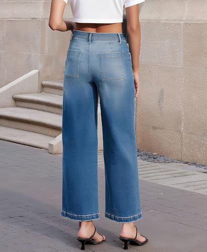 Women's Wide Leg Jeans High Waisted Stretchy Straight Leg Baggy Jeans Loose Fit Ankle Denim Pant Trendy 2025.2