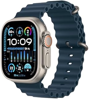 Apple Watch Ultra 2 GPS + Cellular, 49 mm Titangehäuse, Ocean Armband Blau