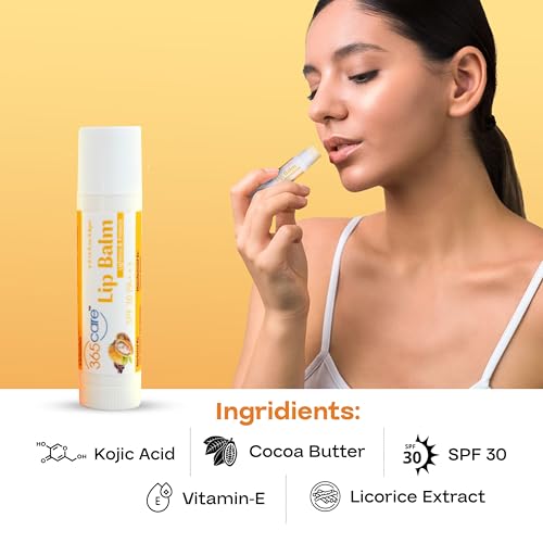 Image of SPF 30 Lip Balm for Dark Lips Lightening & Pigmentation | Cocoa Butter Lip Balm for Smokers, Dry & Chapped Lips | 24hr Deep Moisturizing & Sun Protection PA+++ for Men & Women - 4.8g