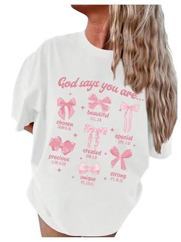 Girl's Graphic Tees Short Sleeve Crewneck T Shirts Casual Summer Tops Cute Preppy Clothes