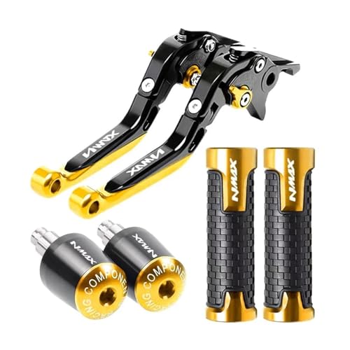 のためにヤマハ Nマックス160/155/125 2015-2024 調整式クラッチレバー ブレーキレバー ハンドル オートバイアクセサリー(Yellow)