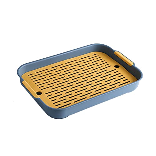 Gigicloud Rabbit Litter Box with Grate, 14.5 x 9.5 Inch Guinea Pig Litter Pan Anti-turnover Pet Toilet Potty Trainer Corner Guinea Pig Training Pan Ca