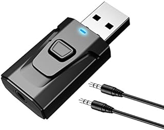 PNGKNYOCN USB Bluetooth 5.0 with 3.5mm AUX 4-in-1 Wireless Audio Transmitter Receiver Adapter for TV/Home Audio System