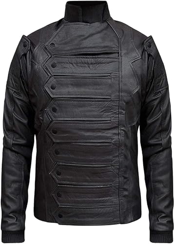Fashion Straps Leather Jacket with Detachable Sleeves 2 in 1