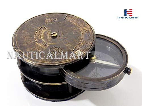 Brújula NauticalMart de latón con acabado antiguo 2.5" miniatura 5