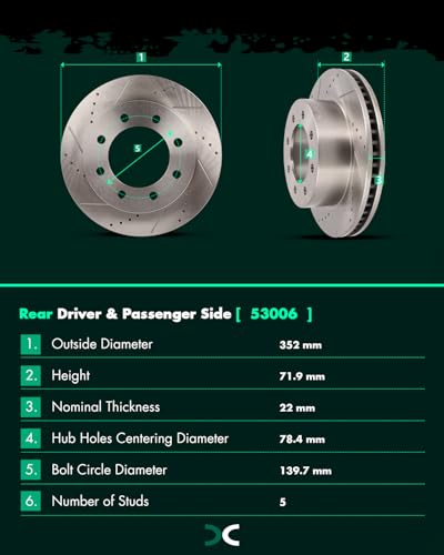 Image of SCITOO Brake Kits Front Rear Brake Rotors Brake Pad:53012;53011;D965;D702