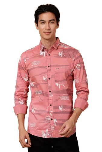 Image of Majestic Man Men's Cotton Slim Fit Printed Casual Shirt