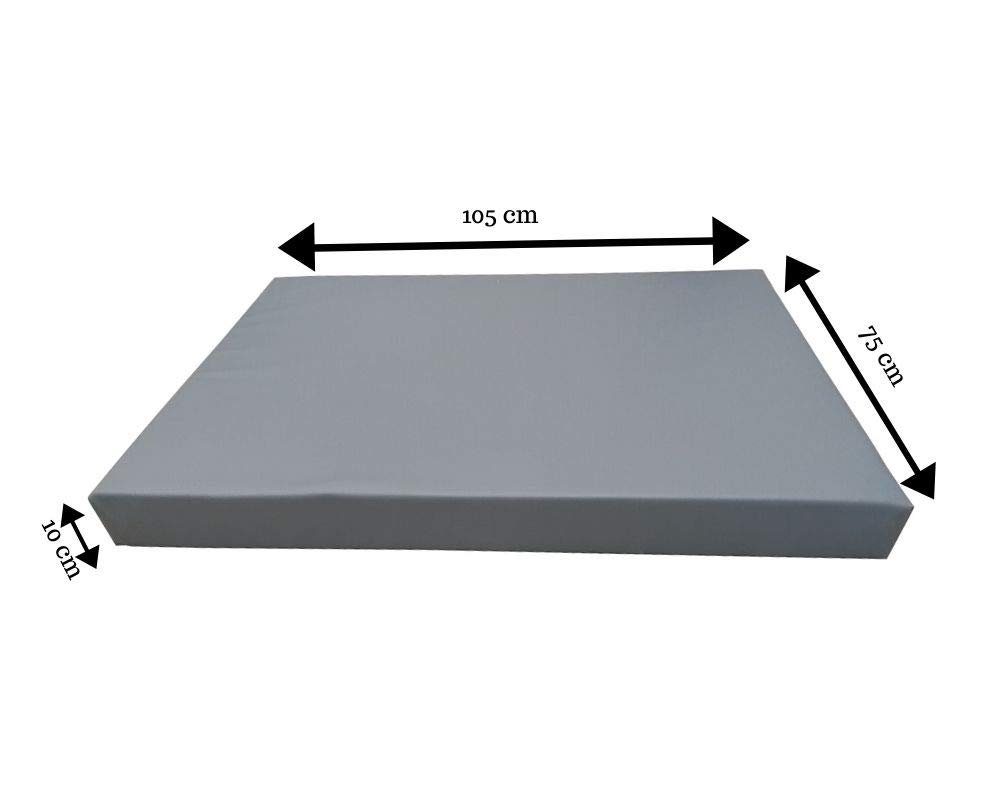 Barry & Lucy® Hundebett aus Kunstleder – Orthopädisches Hundekissen mit abnehmbarem Bezug wasserabweisend & pflegeleicht in 2 Größen Robustes Bett (105x75x10, dunkelrot)