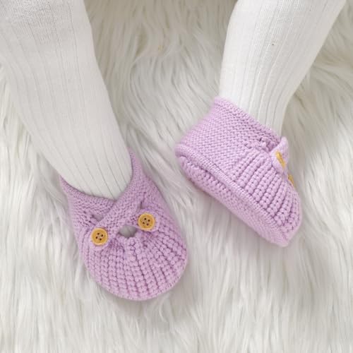 Baby Booties Newborn Babe First Walkers Non-Slip Stay On Boots Crib Shoes Sock Warm Knit Booties2