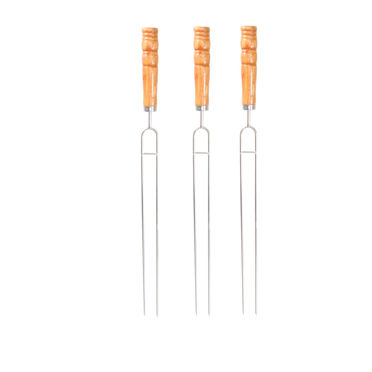 Sosoport 6pezzi Forchette Per Barbecue Inossidabile Con Skewers Punte Per Grigliate Per Picnic Random