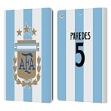Head Case Designs Officially Licensed Argentina National Football Team Leandro Paredes 2024/25 Player Home Kit 2nd Group Leather Wallet Case Compatible with Apple iPad 10.2 2019/2020/2021