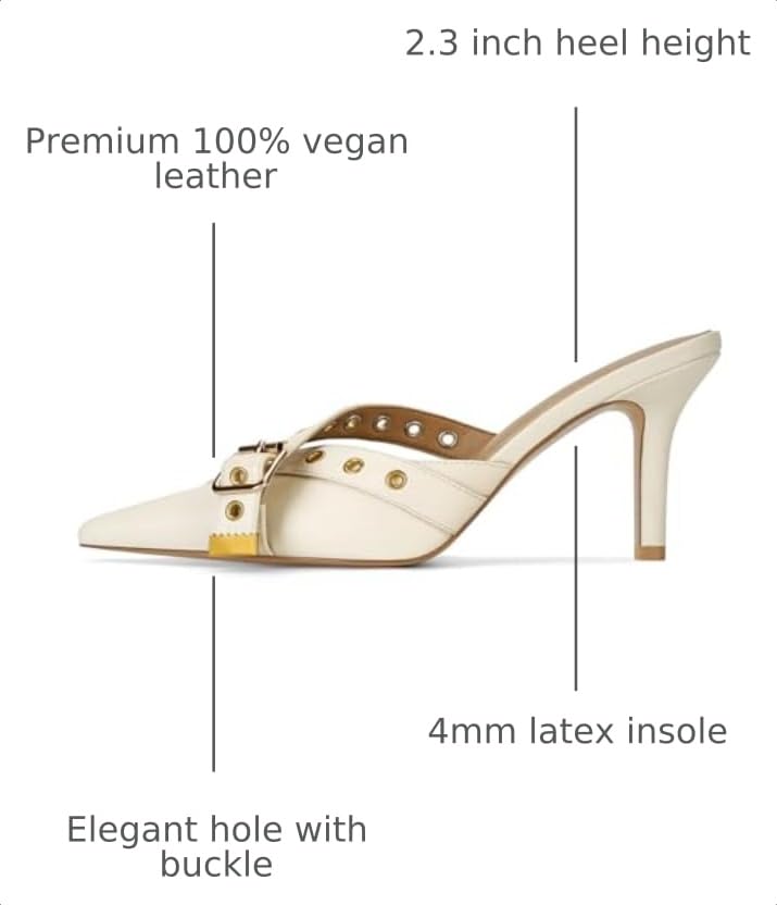 Image of Dsevht Black Kitten Heels for Women Pointed Closed Toe Dressy Bow Heel Vintage Heeled Mules Sexy Pointy Studded Slip on Stiletto Pump Shoes
