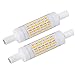 Azhien Bombilla R7S LED 5W 78mm Doble Extremo Lineal Reflector Lámpara,Luz Blanca Cálida 3000K No Regulable,Equivalente a 30W 48W 60W Lámpara Halógena, 230V AC, 500LM, 360 grados, pack de 2