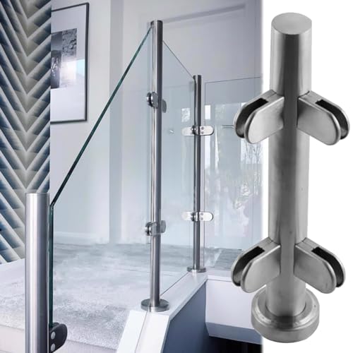 Pince de poteau en verre anti-vibration pour installation de garde-corps